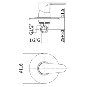 Miscelatore incasso doccia Green cromo - Paffoni 2