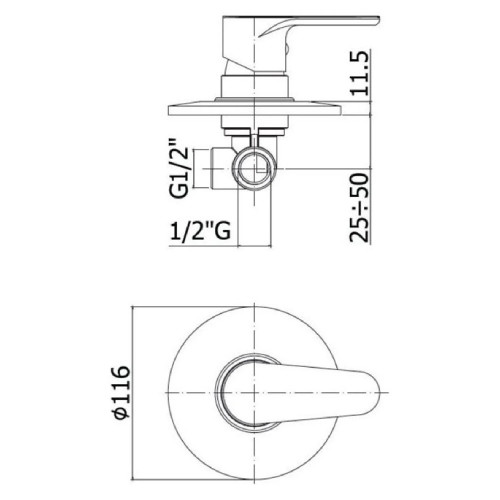 Miscelatore incasso doccia Green cromo - Paffoni