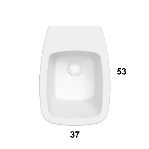 Bidet sospeso Daily 53x37 cm bianco lucido - Ceramica Globo