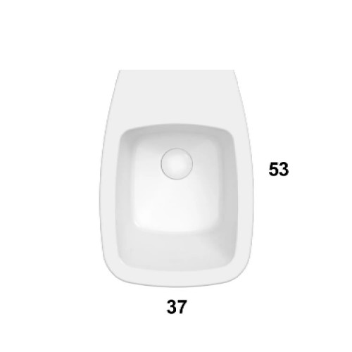 Bidet a Terra Filo Muro Daily 53x37x42 cm Bianco Lucido - Globo | Megl
