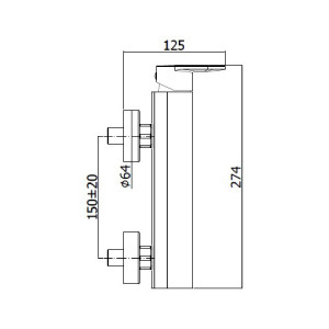 Miscelatore doccia esterno senza set doccia Candy cromo - Paffoni 2