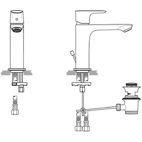 Miscelatore lavabo grande Connect Air Bluestart cromo - Ideal Standard