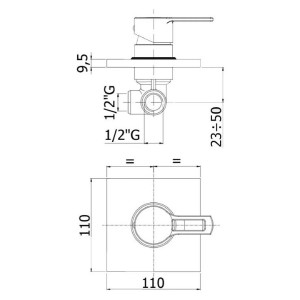 Miscelatore doccia incasso senza deviatore Ringo cromo - Paffoni 2