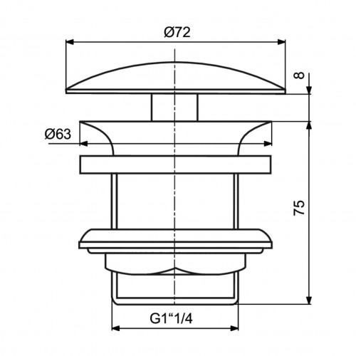 Piletta scarico libero lavabi 1 1/4” Ceraline cromo - Ideal Standard