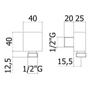 Presa acqua a muro quadrata Level cromo - Paffoni 2