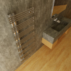 Radiatore verticale Kelly18 h1224x500 mm inox lucido – Cordivari 2