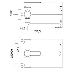 Miscelatore lavello a parete Red cromo - Paffoni 2