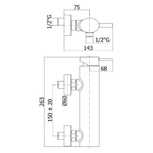 Miscelatore doccia senza set doccia Berry cromo - Paffoni 2