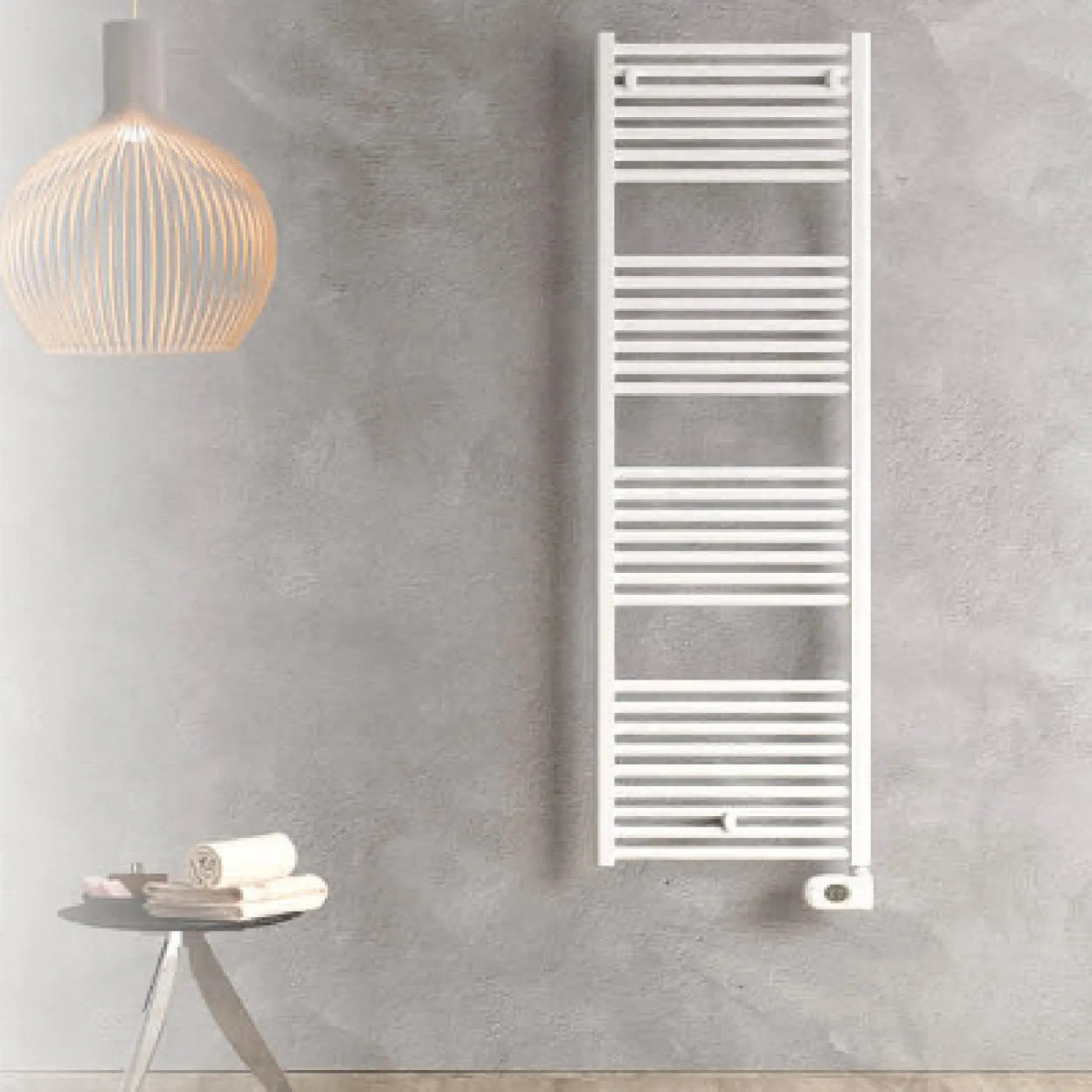 Scaldasalviette elettrico Lisa 22 h1200x500 mm bianco - Cordivari