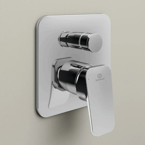 Miscelatore incasso vasca/doccia Ceraplan cromo con deviatore | Ideal