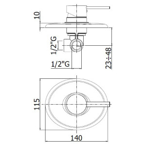 Miscelatore incasso doccia senza deviatore Berry cromo - Paffoni 2