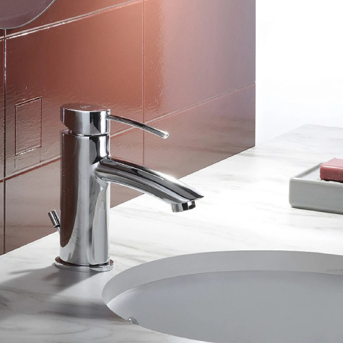Miscelatore lavabo con scarico automatico Berry cromo - Paffoni