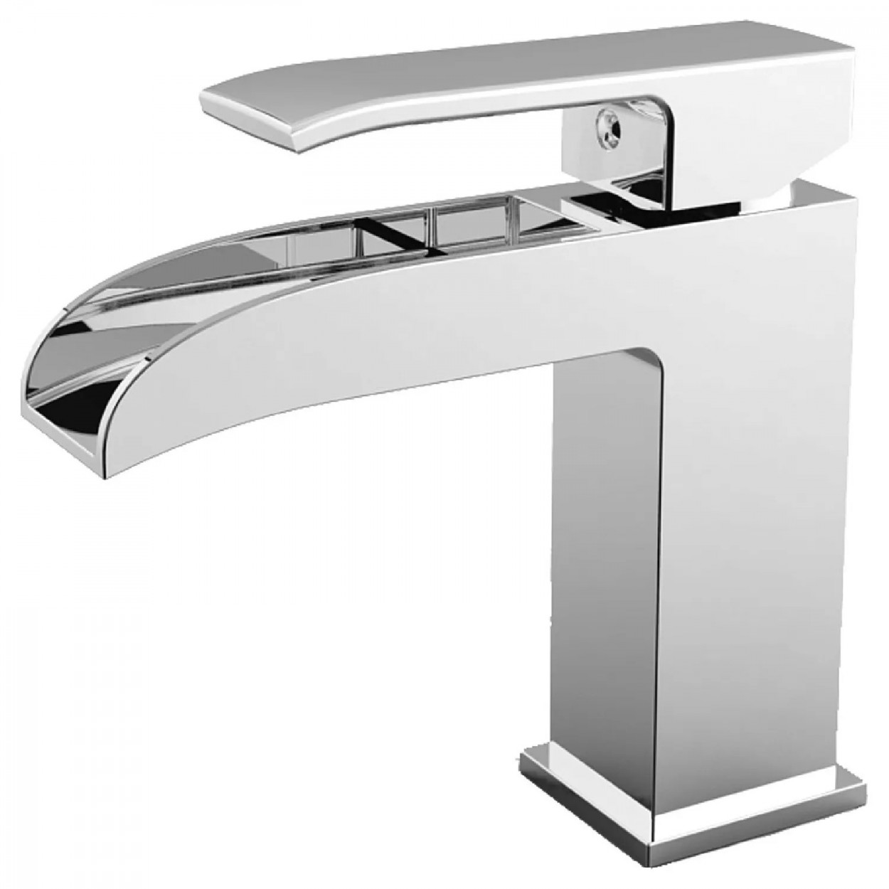 Miscelatore lavabo cascata senza scarico Level cromo - Paffoni