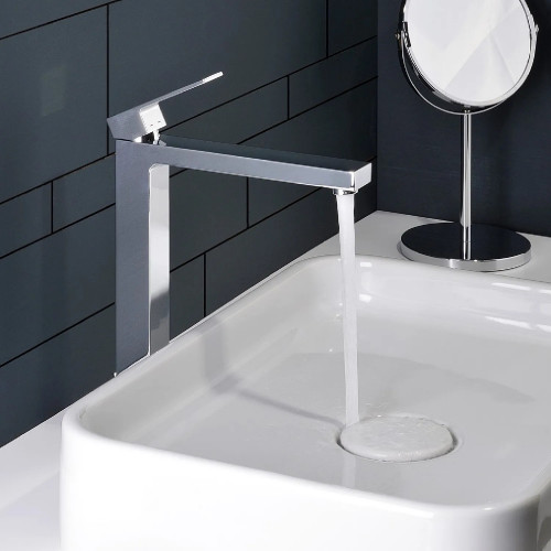 Miscelatore lavabo prolungato con scarico automatico Elle cromo - Paff