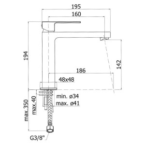 Miscelatore lavabo medio con scarico clic-clac Elle cromo - Paffoni 2