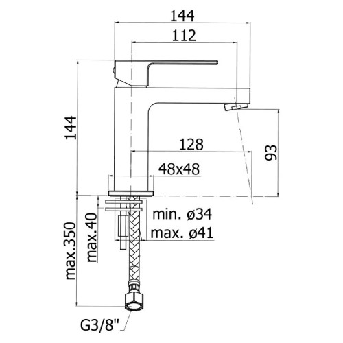 Miscelatore lavabo con scarico clic-clac Elle cromo - Paffoni