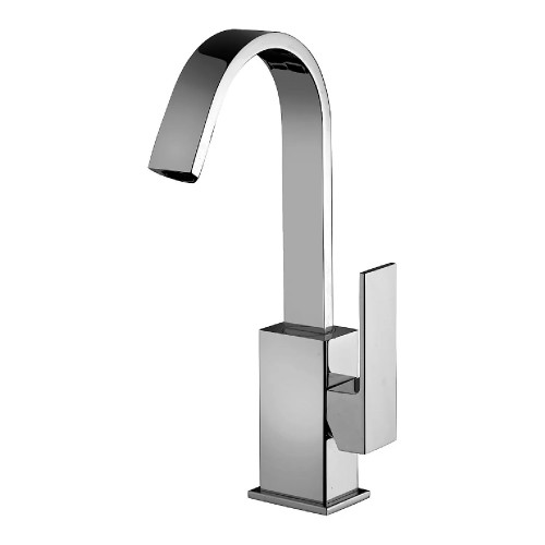 Miscelatore lavabo con canna piatta orientabile senza scarico Elle cro