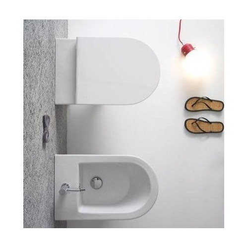 Bidet sospeso Forty3 57x36 cm bianco lucido - Ceramica Globo