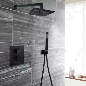 Soffione 20x20 cm Syncro nero opaco - Paffoni 2