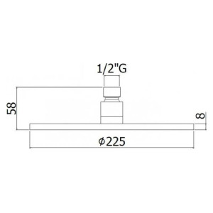 Soffione master Ø22,5 cm Light nero opaco - Paffoni 2