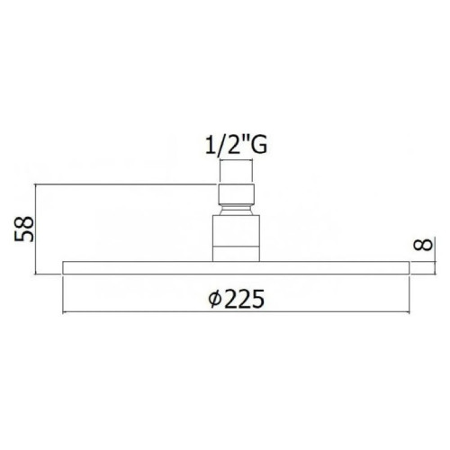 Soffione master Ø22,5 cm Light nero opaco - Paffoni
