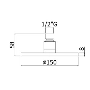 Soffione tondo 15x15 cm Wind cromo - Paffoni 2