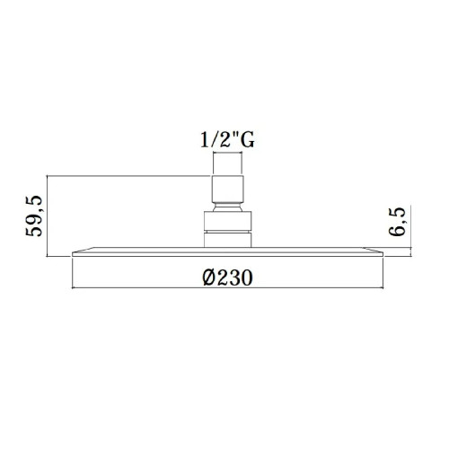 Soffione tondo Ø23 cm Bahamas cromo - Paffoni