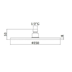 Soffione speciale tondo Ø25 cm Master cromo - Paffoni 2