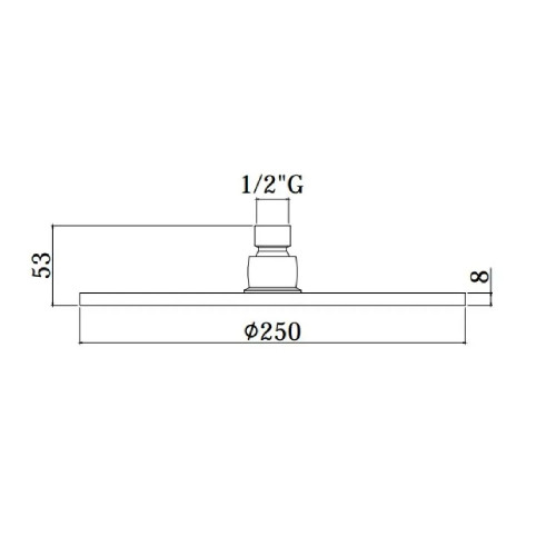 Soffione speciale tondo Ø25 cm Master cromo - Paffoni
