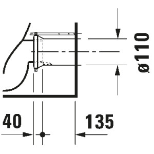 Vaso a pavimento con scarico universale D-Code bianco lucido - Duravit 2