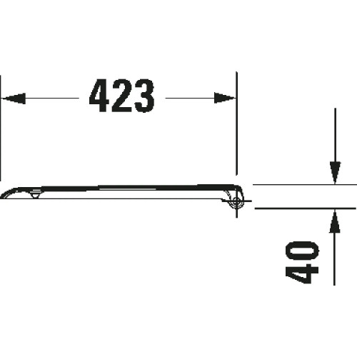 Coprivaso con chiusura rallentata D-Code bianco lucido - Duravit
