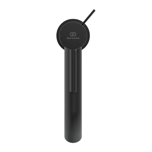 Miscelatore monocomando Ceraline nero opaco con asta e scarico - Ideal
