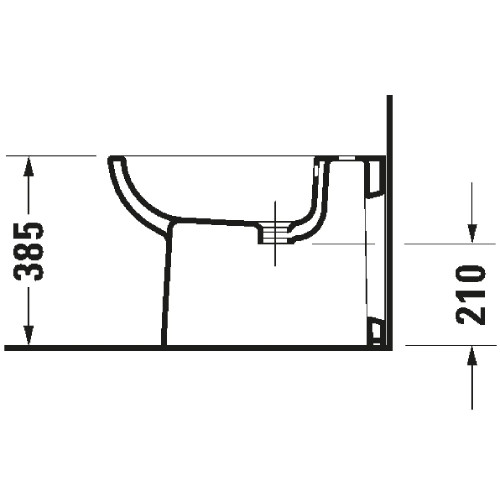 Bidet a terra filo muro D-Code bianco lucido - Duravit