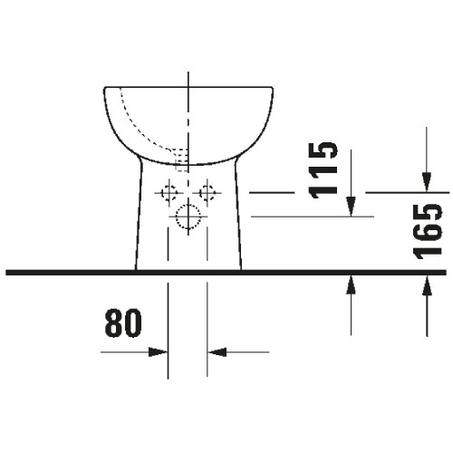 Bidet a terra filo muro D-Code bianco lucido - Duravit