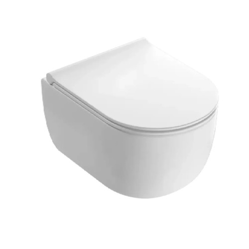 Vaso sospeso senza brida 46 cm Mode bianco lucido - Globo | Meglioalge