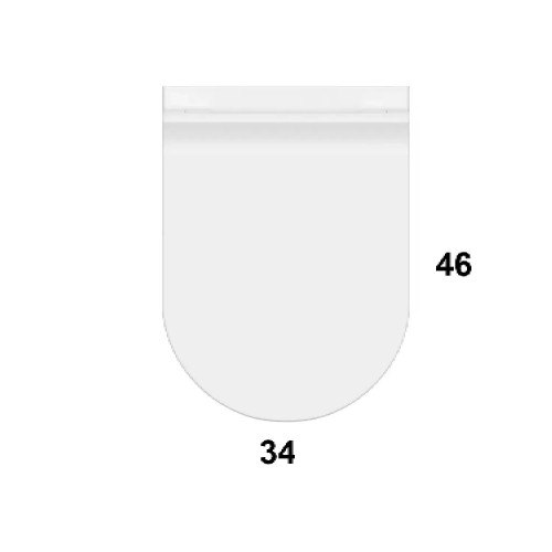 Vaso sospeso senza brida 46 cm Mode bianco lucido - Globo | Meglioalge