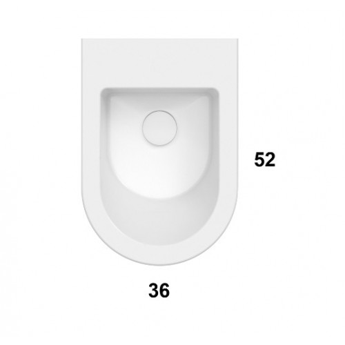 Bidet sospeso monoforo Forty3 52x36 cm bianco lucido - Ceramica Globo