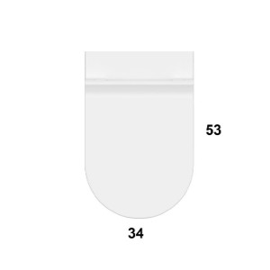 Vaso sospeso senza brida 53 cm Mode bianco lucido - Globo | Meglioalge 2