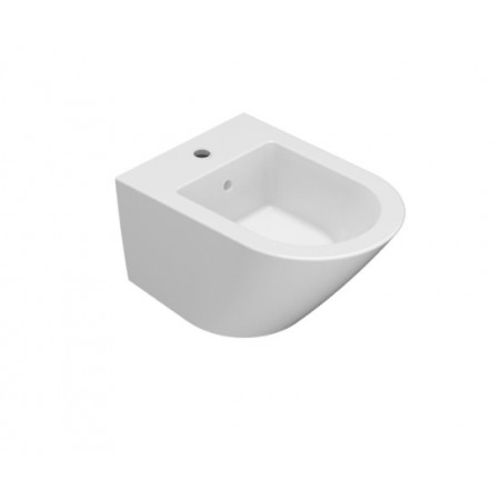 Bidet sospeso filo muro monoforo Forty3 52x36 cm bianco lucido - Ceram