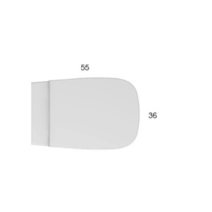 Vaso sospeso senza brida 55 cm Genesis bianco lucido - Globo 2