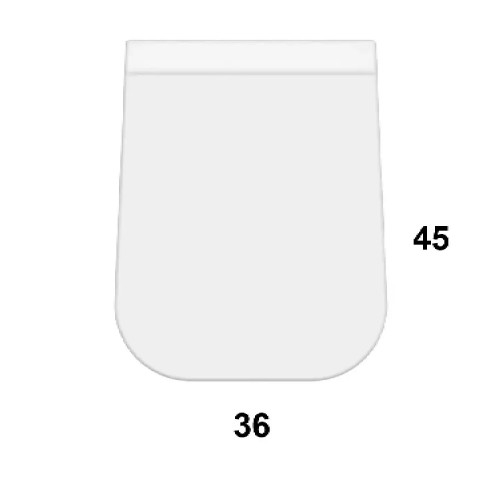 Vaso a terra filo muro 45 cm Stone bianco lucido - Globo | Meglioalge