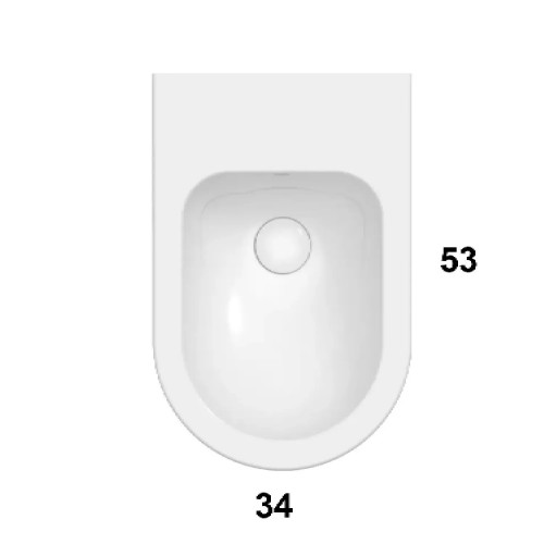Bidet sospeso 53 cm Mode bianco lucido - Globo