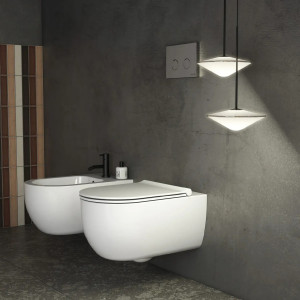 Bidet sospeso 53 cm Mode bianco lucido - Globo 2