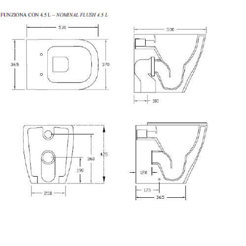 Vaso a terra Faster 53x37 cm bianco lucido - Hidra