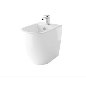 Bidet a terra filo muro Faster 53x37 cm bianco lucido - Hidra
