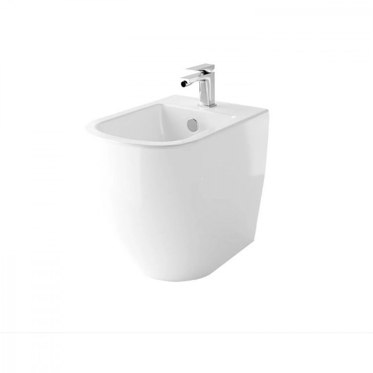 Bidet a terra Faster 53x37 cm bianco lucido - Hidra