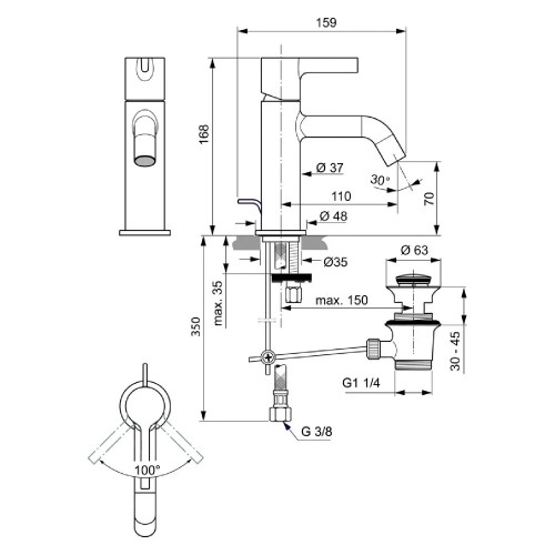 Miscelatore lavabo Joy silver storm - Ideal Standard | Design moderno