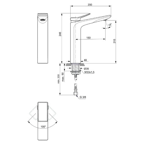 Miscelatore lavabo Conca senza scarico cromo - Ideal Standard | Meglio