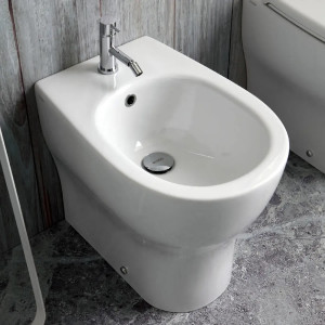 Bidet a terra filo muro 52 cm Grace bianco lucido | Globo - Meglioalge 2