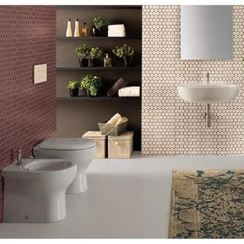 Bidet a terra filo muro 52 cm Grace bianco lucido | Globo - Meglioalge